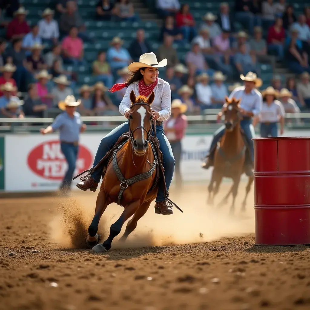 Widok na zachód słońca nad pustynią w Teksasie, z pięknymi kolorami