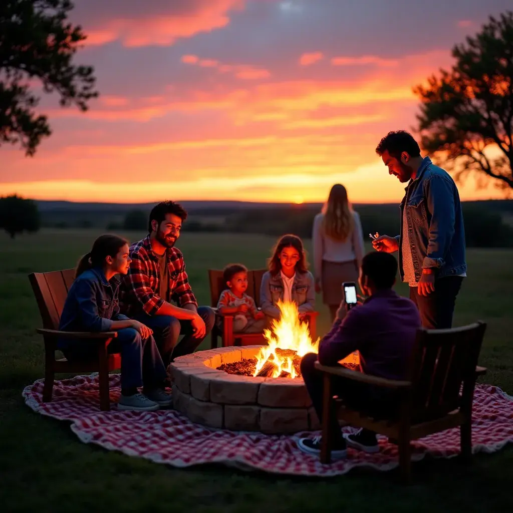Rodzina spacerująca wzdłuż rzeki w San Antonio, ciesząca się przyrodą
