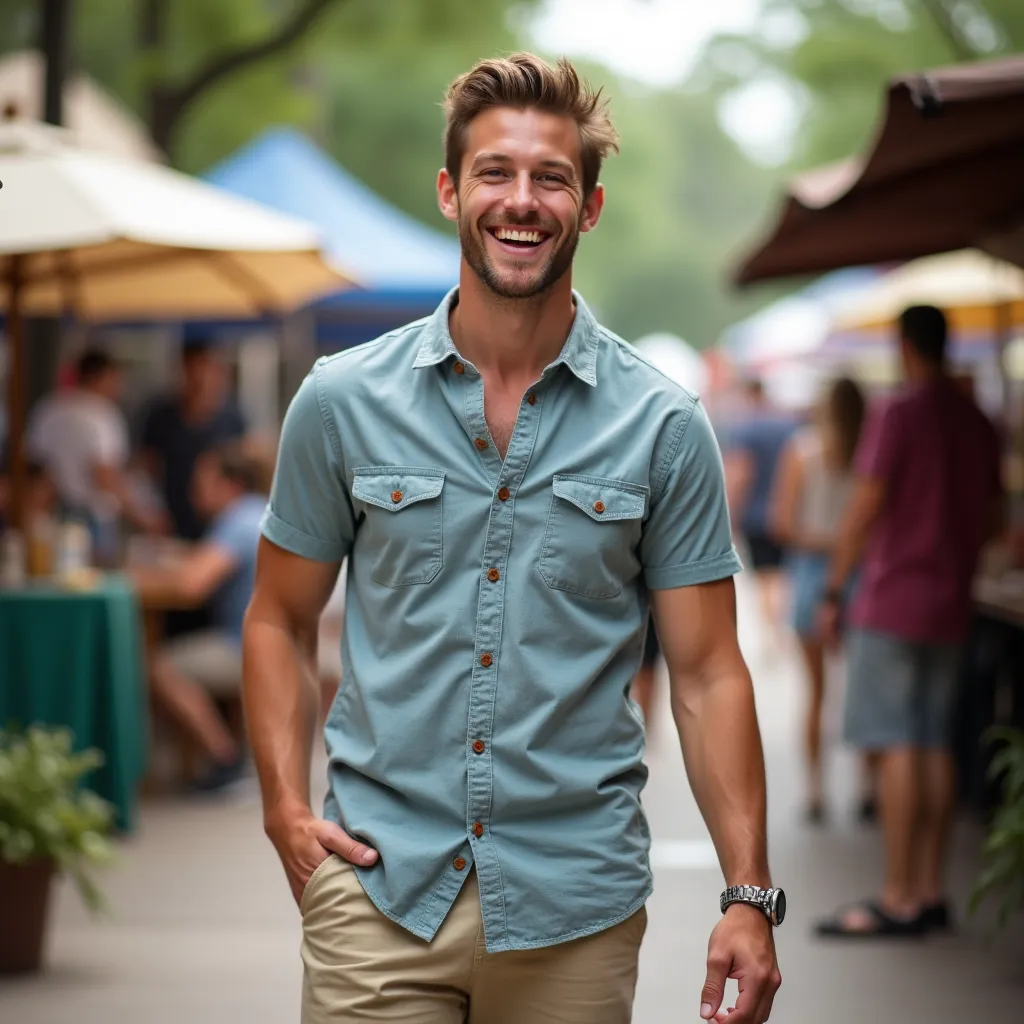 Widok na park miejski w Houston z zielonymi trawnikami i drzewami